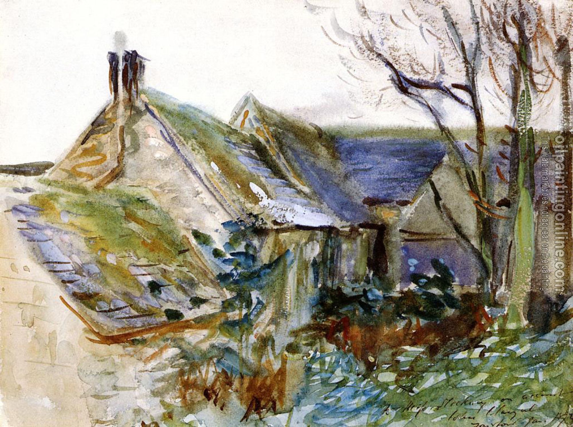 Sargent, John Singer - Cottage at Fairford, Gloucestershire